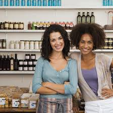 women in shop